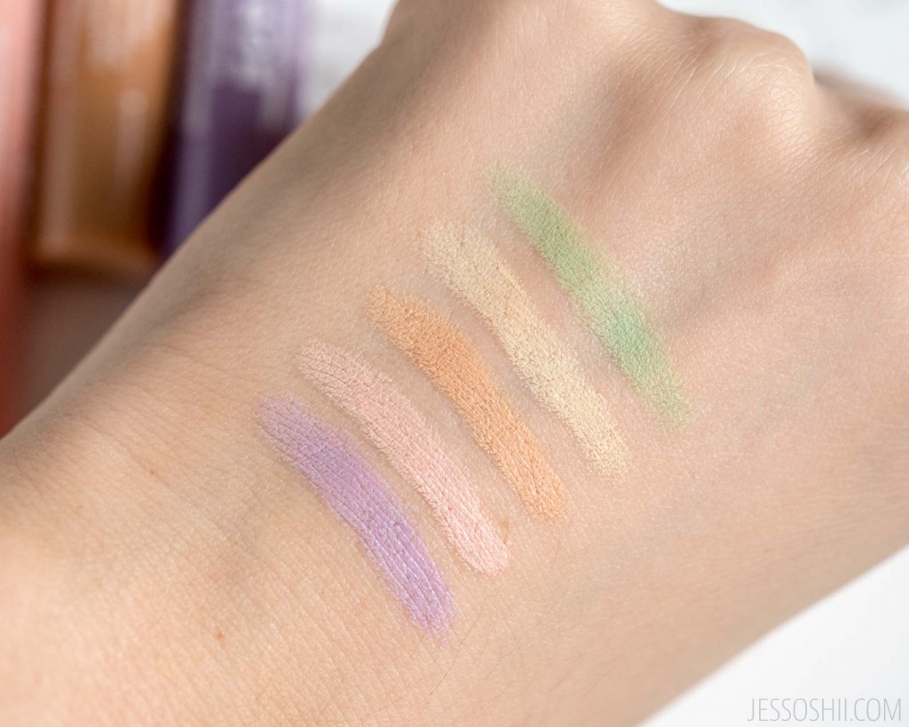 Essence-Colour-Correcting-Concealer-Sticks-swatches-2